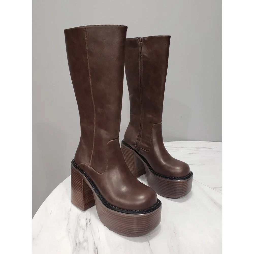 NEW NO BOX dELiA*s Delia's Vintage Soul Knee High Boots bratz y2k platform GOGO